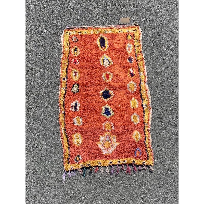 Vintage Berber Boucherouite carpet, Morocco 2000