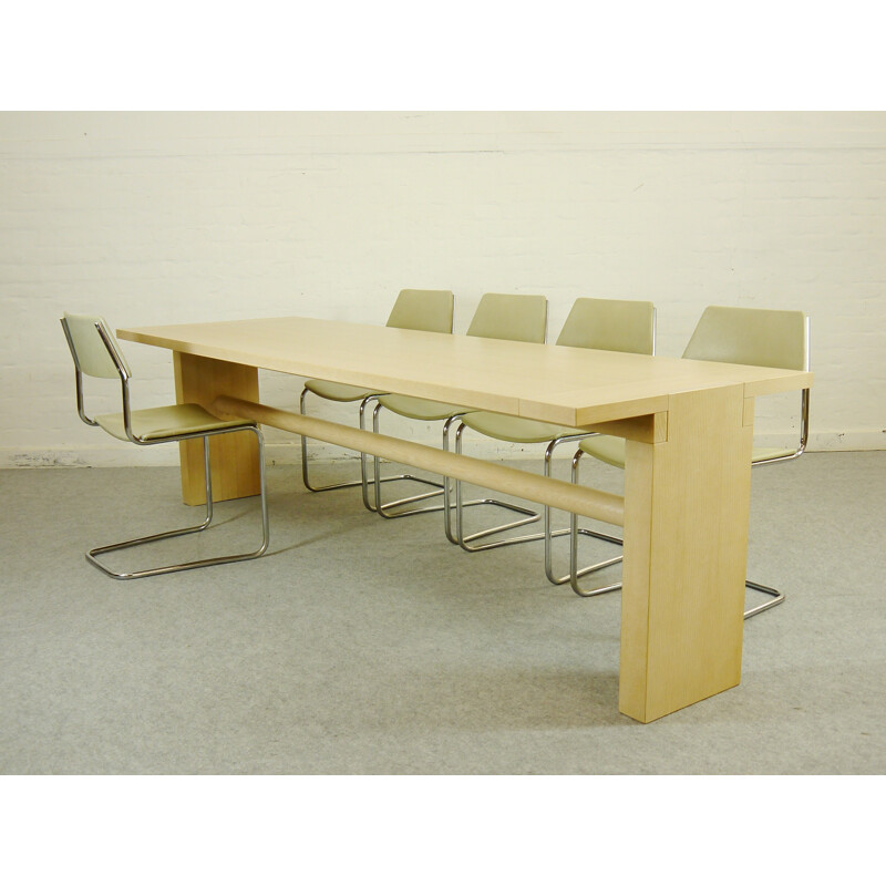 Simon Collezione "Valmarana" table in ashwood, Carlo SCARPA - 1970s