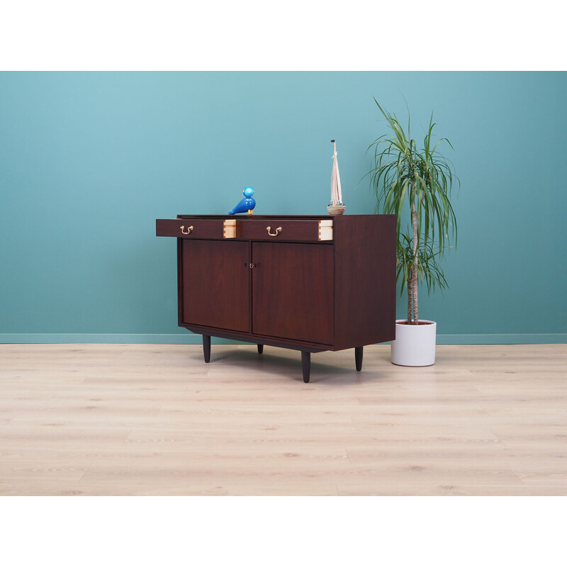 Mahogany vintage highboard, Denmark 1960s