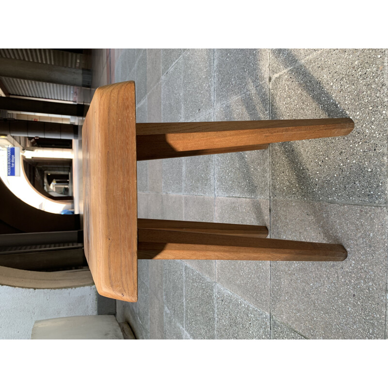 Pair of vintage stools T01 in elmwood by Pierre CHAPO, 1972