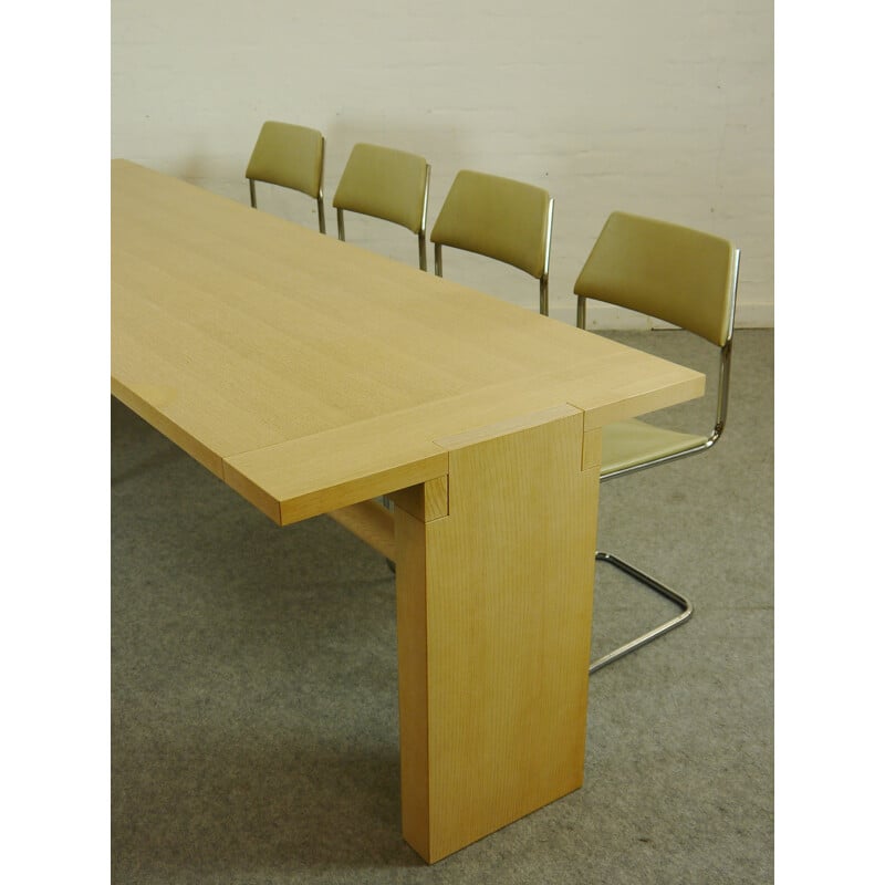 Simon Collezione "Valmarana" table in ashwood, Carlo SCARPA - 1970s