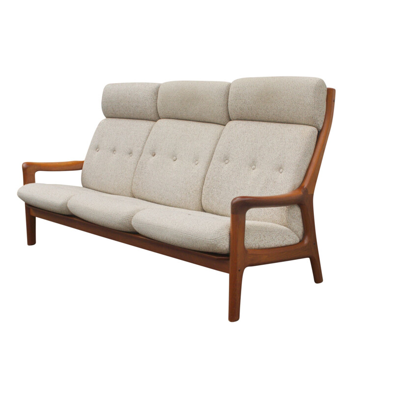 Mid century teak sofa 3-seater by Gustav Thams for Vejen Polstermøbel, Denmark 1960s