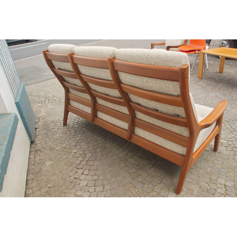 Mid century teak sofa 3-seater by Gustav Thams for Vejen Polstermøbel, Denmark 1960s