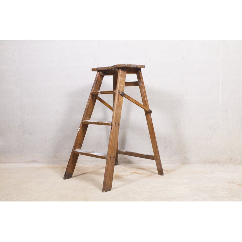 Vintage painter's ladder wooden, 1950s