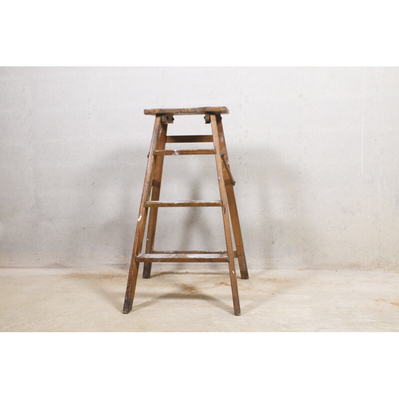 Vintage painter's ladder wooden, 1950s