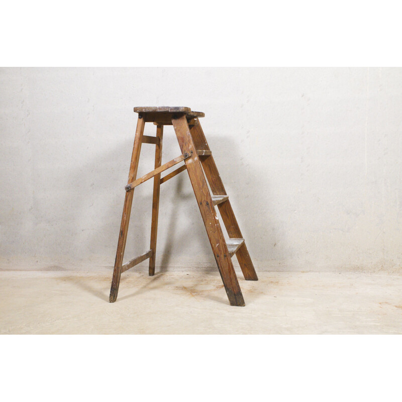 Vintage painter's ladder wooden, 1950s