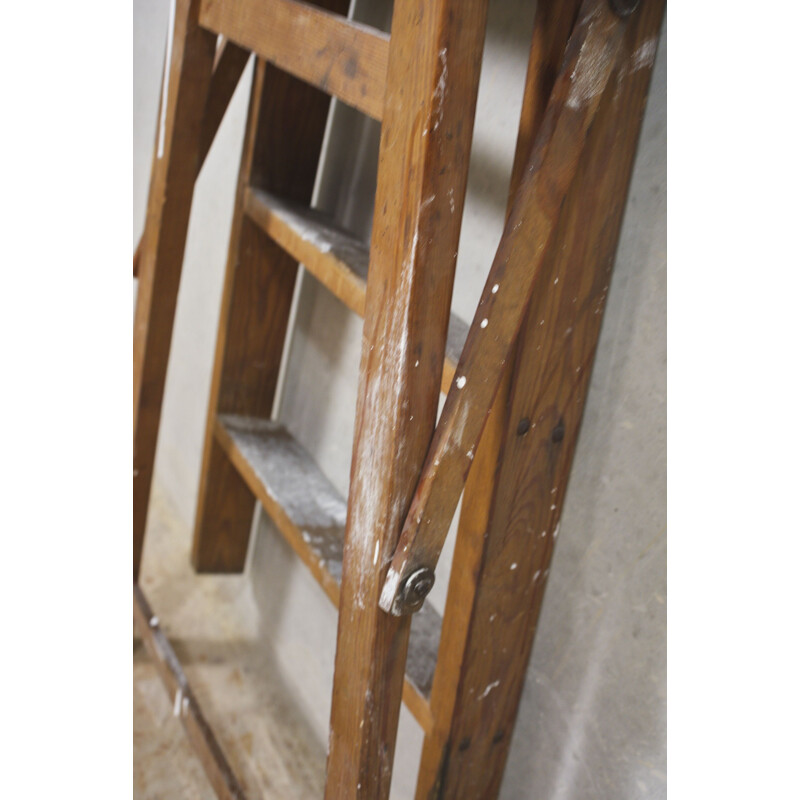 Vintage painter's ladder wooden, 1950s