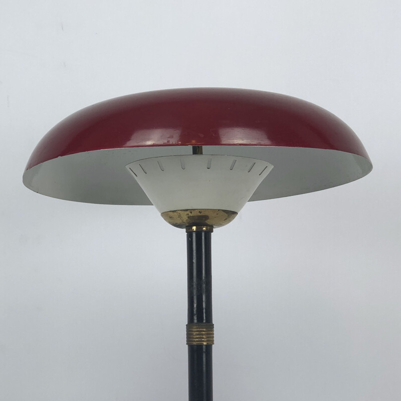 Vintage Italiaanse messing en lak tafellamp, 1950