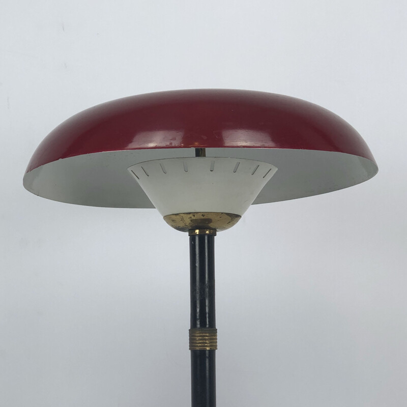 Vintage Italian brass and lacquer table lamp, 1950s