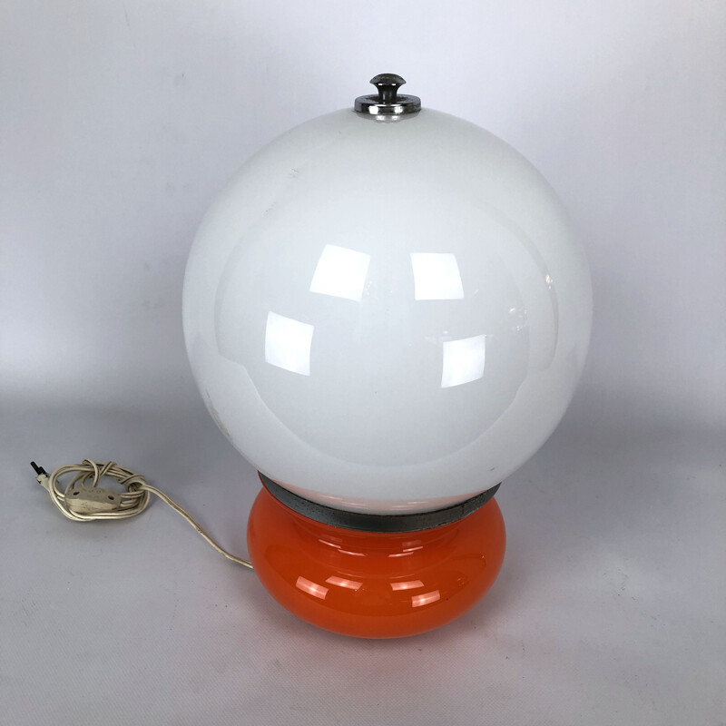 Vintage tafellamp in gekleurd Murano glas van Mazzega, Italië 1970