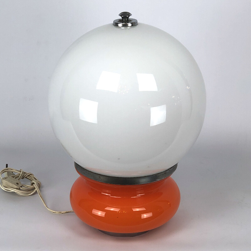 Vintage table lamp in colored Murano glass by Mazzega, Italy 1970