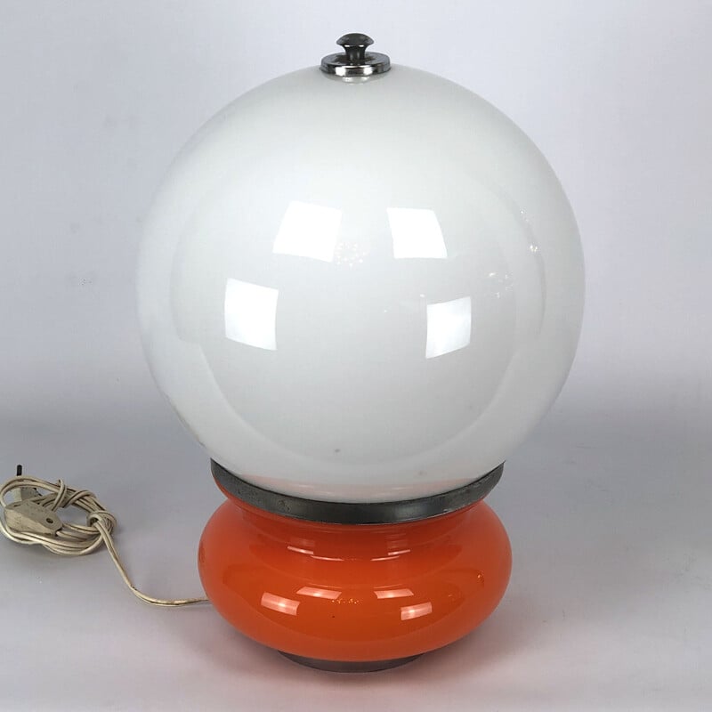 Vintage table lamp in colored Murano glass by Mazzega, Italy 1970