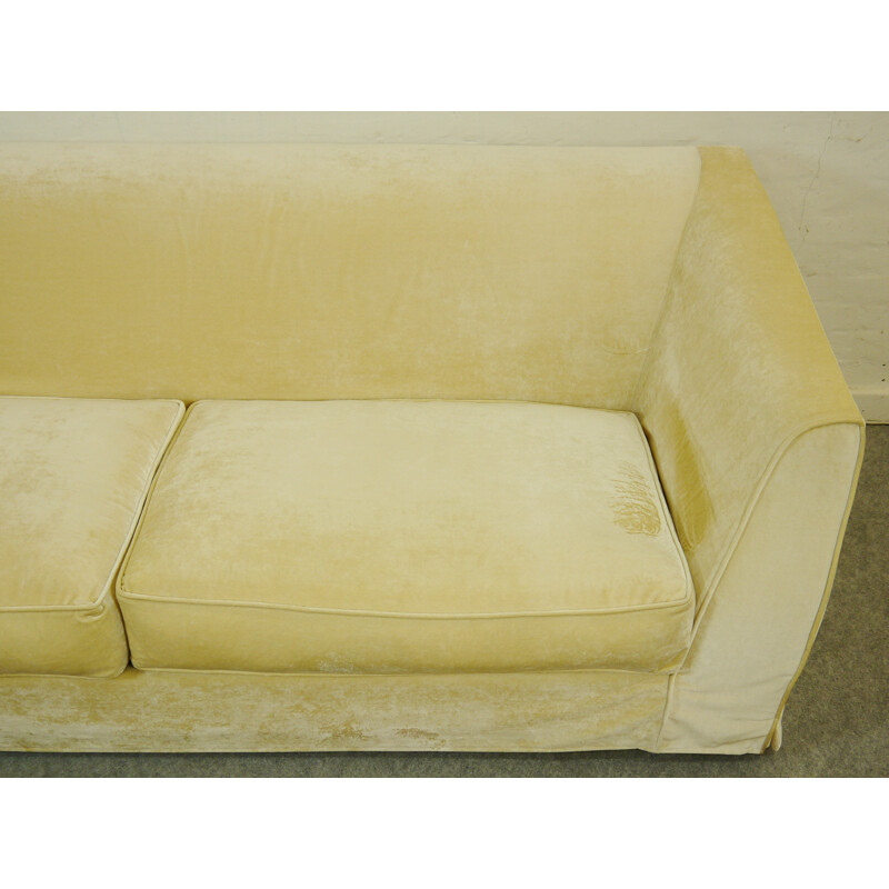 Promemoria "Gustavo" sofa in yellow velvet - 2000s