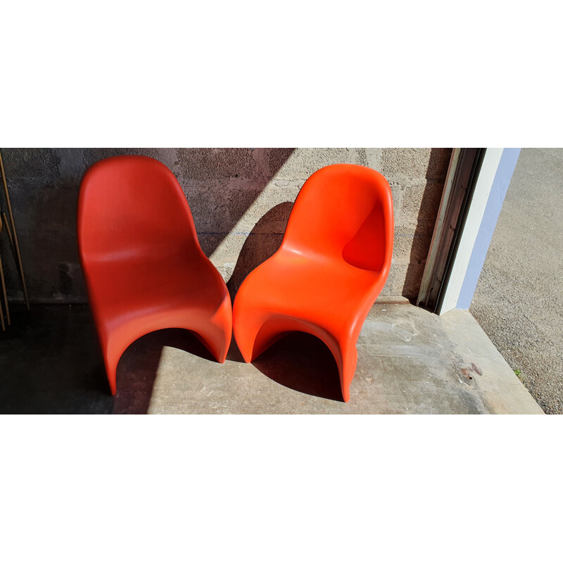 Pair of vintage S-shaped chairs by Verner Panton for Verra, 1965-1970