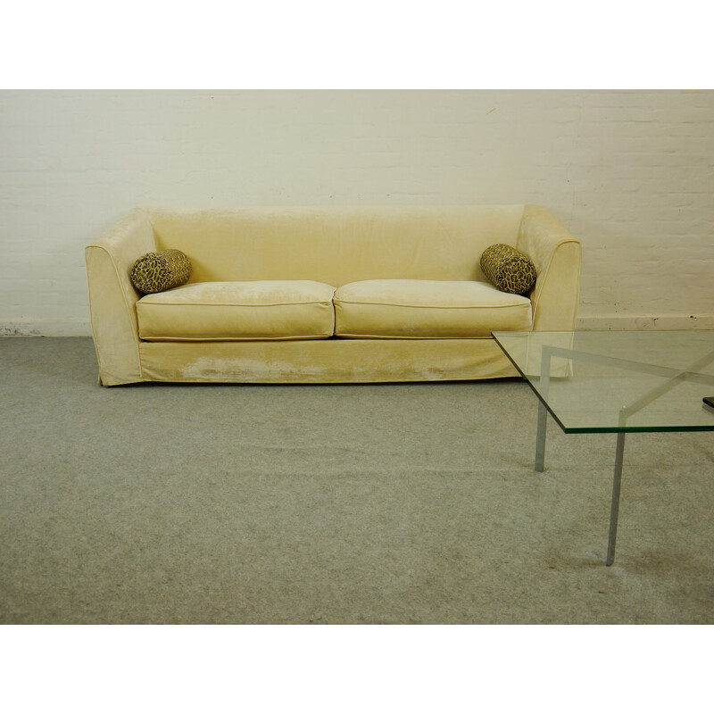 Promemoria "Gustavo" sofa in yellow velvet - 2000s