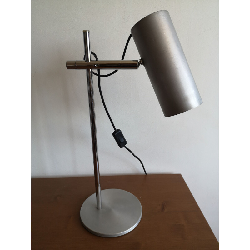 Lampe à poser de l'ère spatiale en acier et aluminium, 1960