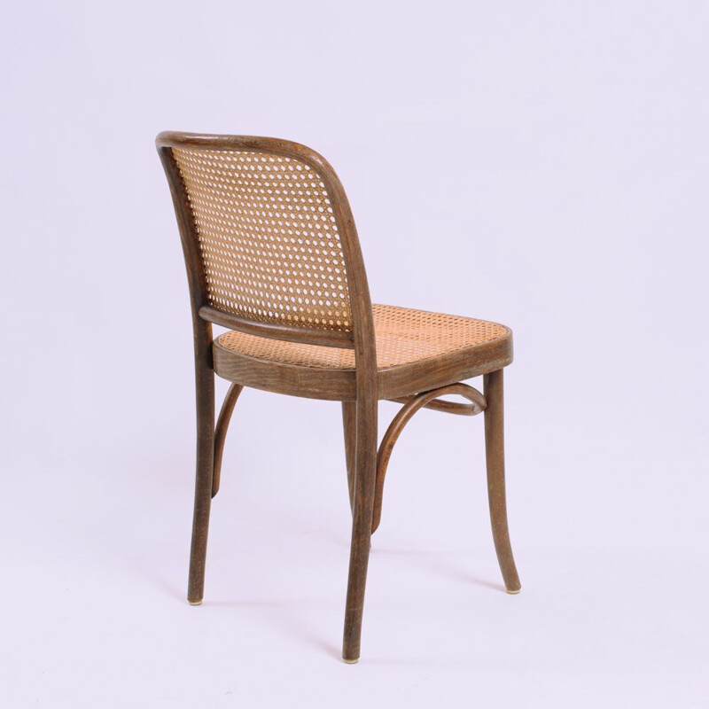 Set of 6 vintage Prague chairs by FMG Josef Hoffmann for Thonet, 1950s