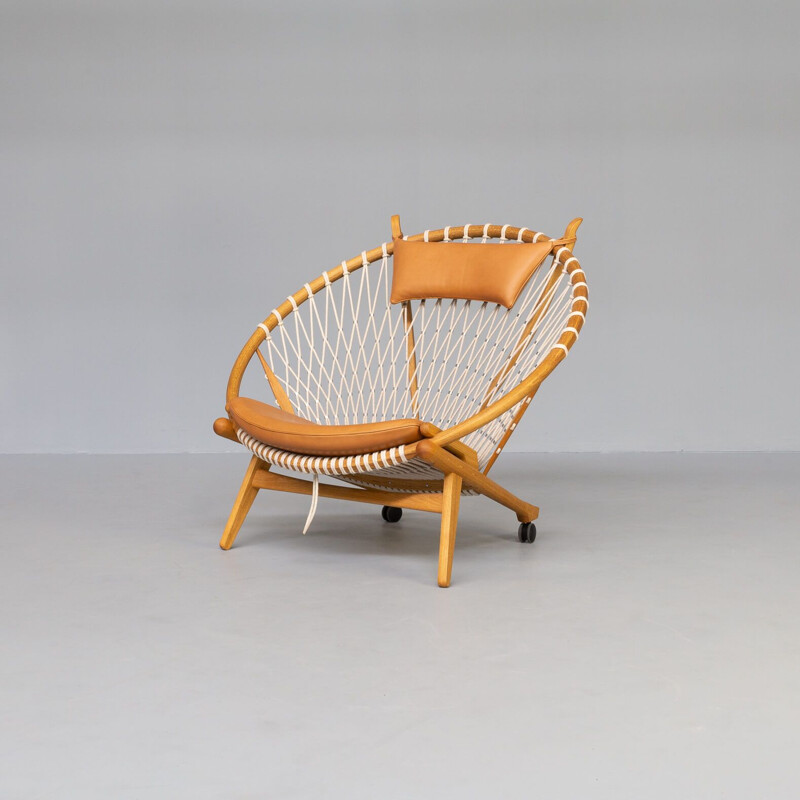 Mid century PP130 circle armchair by Hans Wegner for PP Mobler, 1980s