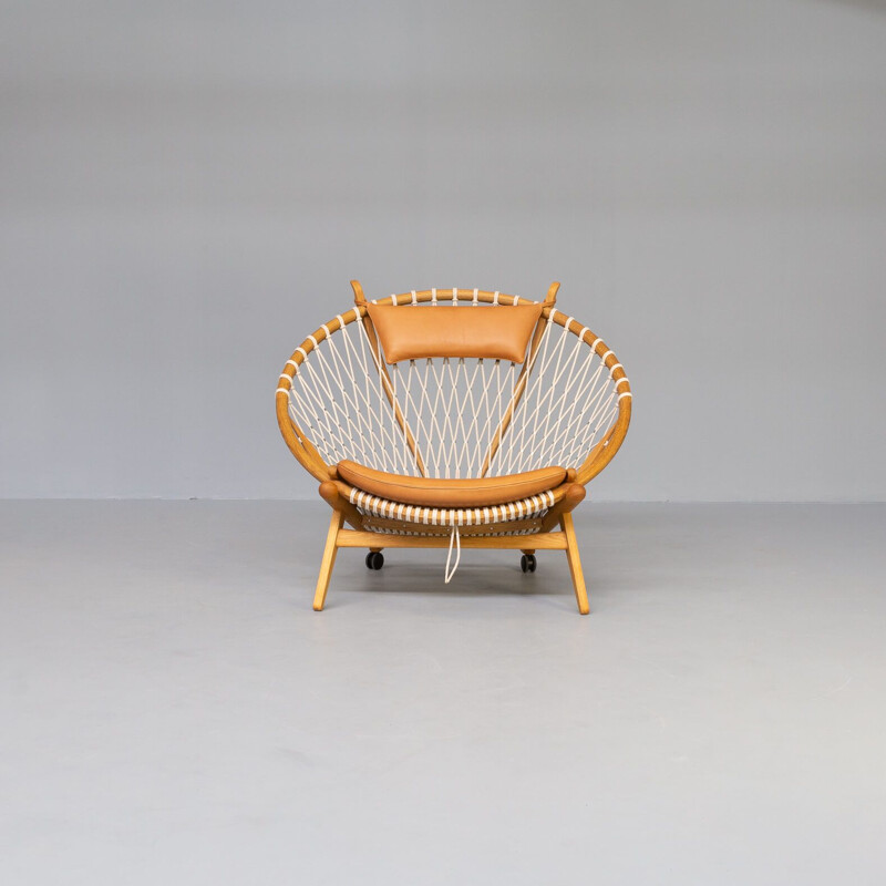 Mid century PP130 circle armchair by Hans Wegner for PP Mobler, 1980s
