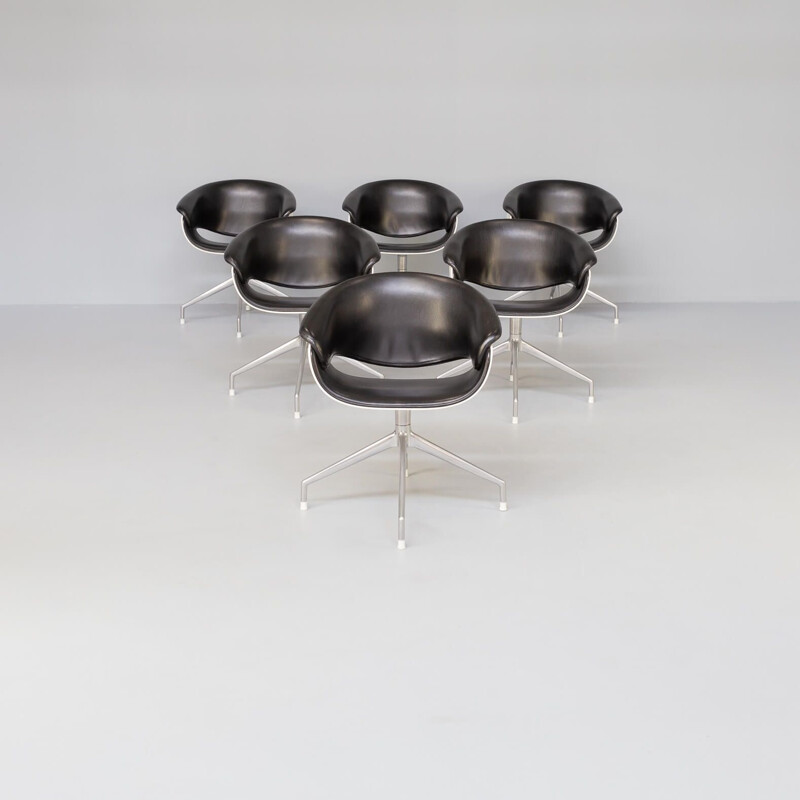 Set of 6 vintage "Sina" chairs by Uwe Fischer for B&B Italia, 1990s