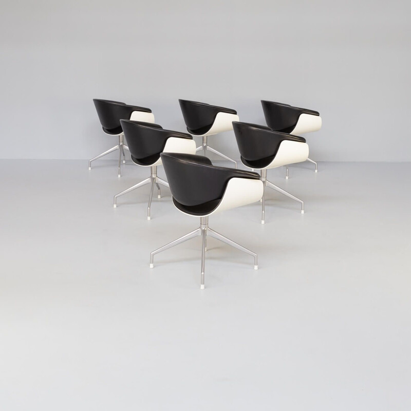 Set of 6 vintage "Sina" chairs by Uwe Fischer for B&B Italia, 1990s