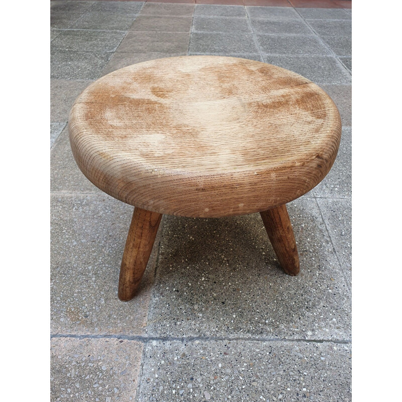 Tabouret vintage Berger en frêne, 1959