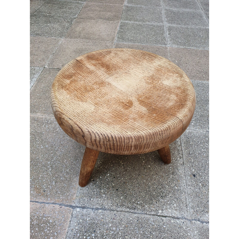 Tabouret vintage Berger en frêne, 1959