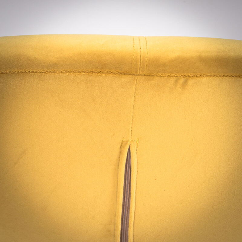 Vintage Alster yellow velvet swivel armchair by Emmanuel Dietrich for Ligne Roset, 2011