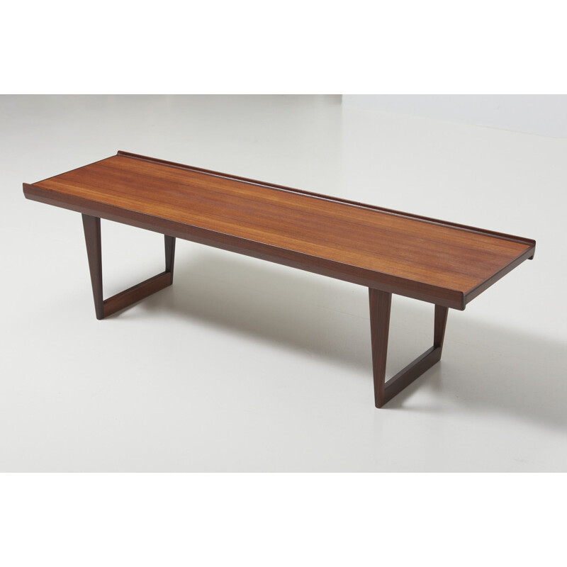 Vintage coffee table with raised edges by Peter Løvig Nielsen, Denmark 1960s