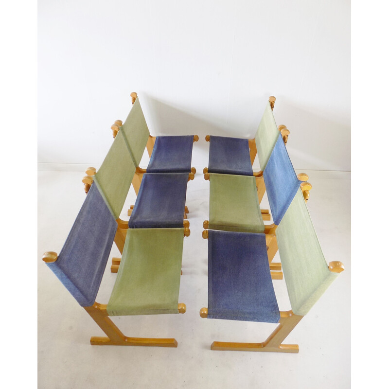 Set of 6 vintage chairs by Ditte & Adrian Heath for France & Son, 1970s