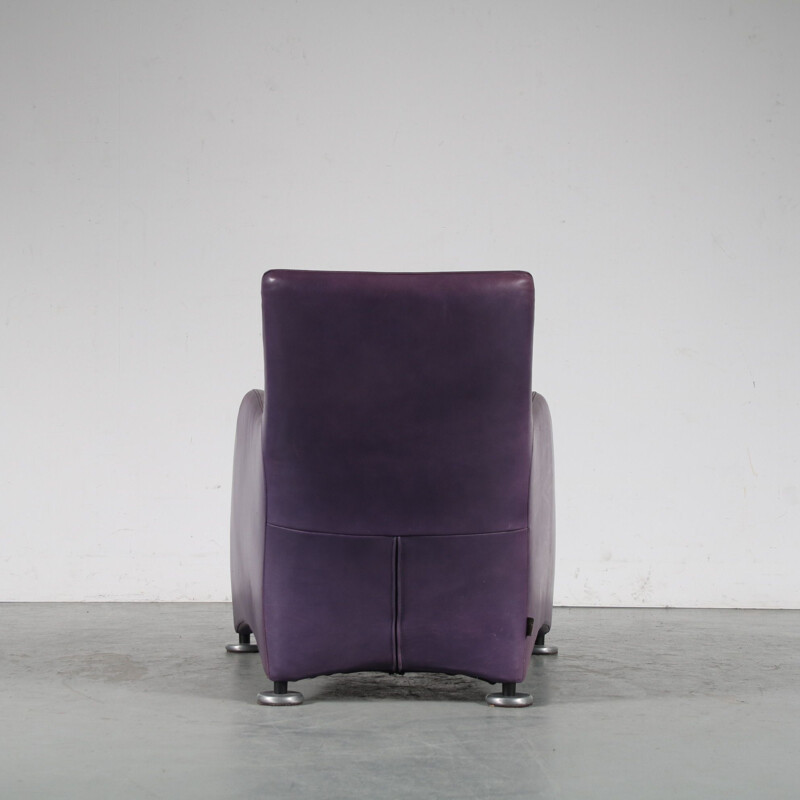Vintage lounge chair with ottoman by Gerard van den Berg for Montis, Netherlands 1990s