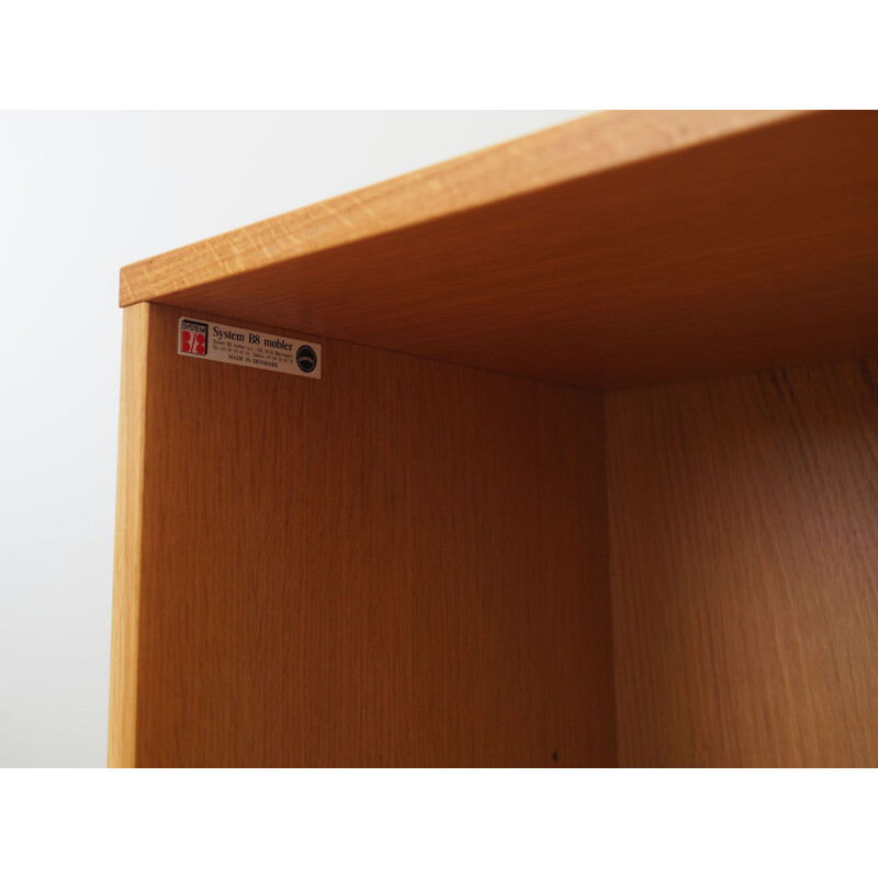 Vintage ashen bookcase by System B8, Denmark 1970s