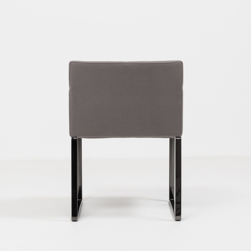 Paire de fauteuils vintage moderne en laine grise par Rodolfo Dordoni pour Minotti
