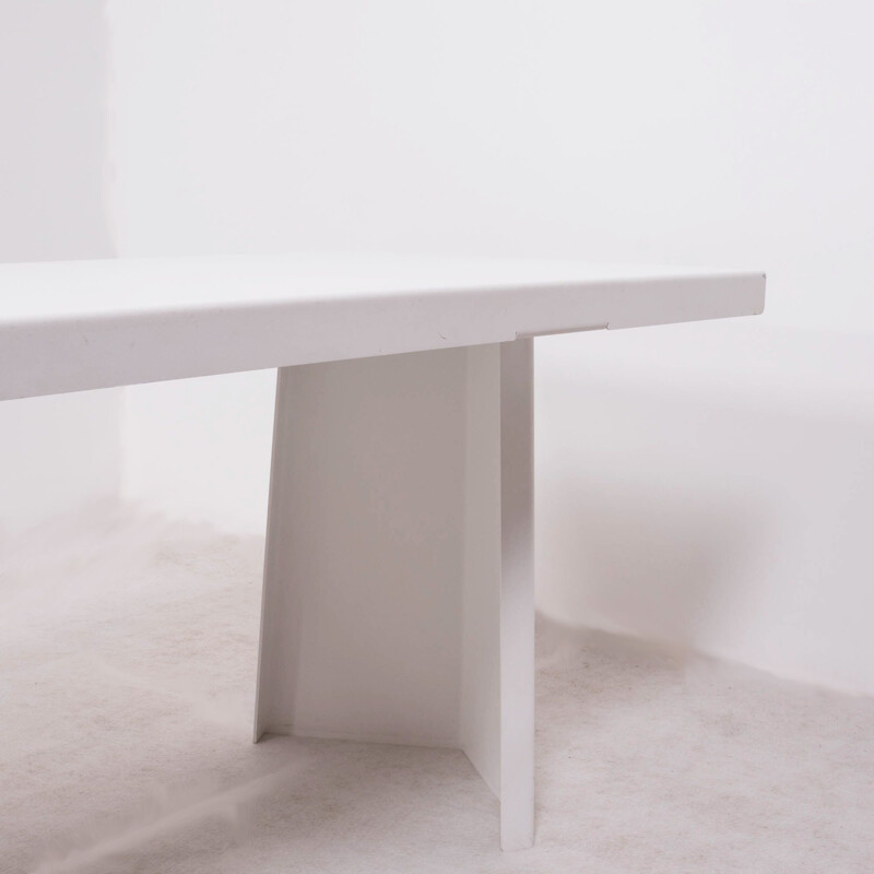 Veel Product huiswerk maken Modern industrial white pallas dining table by Konstantin Grcic for  ClassiCon