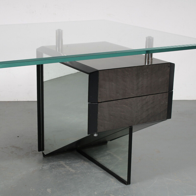 Vintage executive desk by Pierangelo Gallotti for Gallotti & Radice, Italy 1970