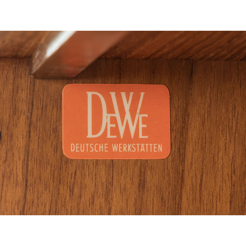 Bar vintage en teck pour DeWe, Allemagne 1960