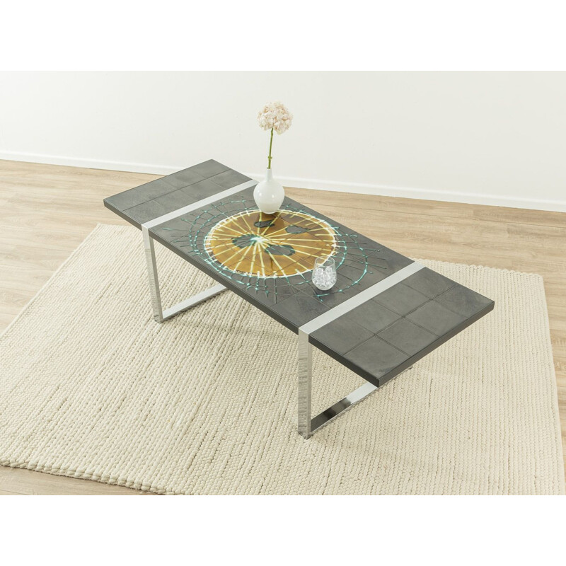 Vintage dark grey coffee table by Juliette Belarti, Belgium 1960