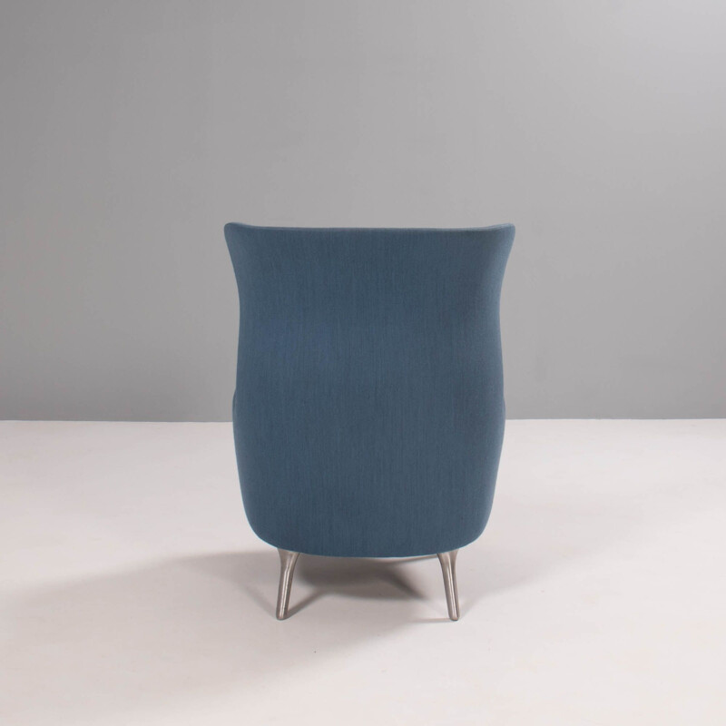 Sillón vintage RO azul y gris de Jaime Hayon para Fritz Hansen