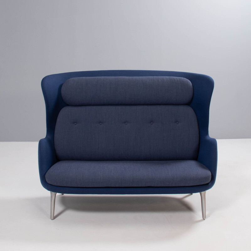 RO vintage sofá azul e cinzento de Jaime Hayon para Fritz Hansen, Dinamarca