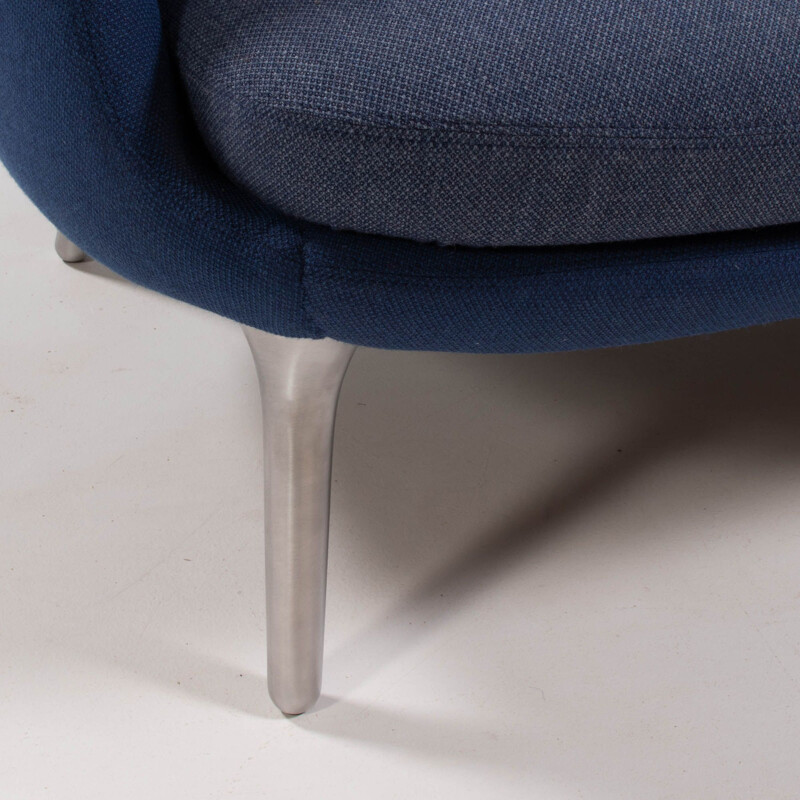 RO sofá vintage azul y gris de Jaime Hayon para Fritz Hansen, Dinamarca