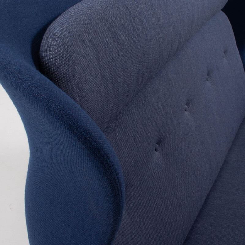 RO sofá vintage azul y gris de Jaime Hayon para Fritz Hansen, Dinamarca