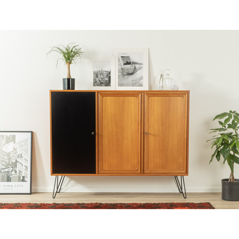 Vintage teak and black formica cabinet, Denmark 1960