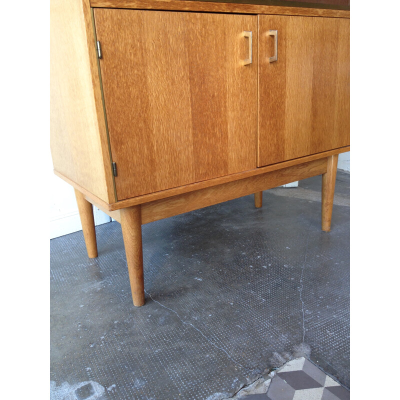 Vintage bookcase in light oak - 1960s