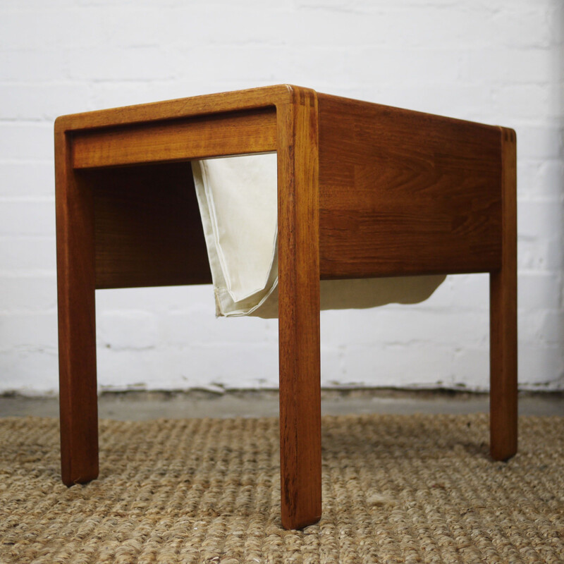 Vintage teak sewing table by D-Scan, Singapore 1960