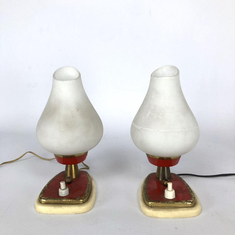 Pair of vintage lamps, Italian