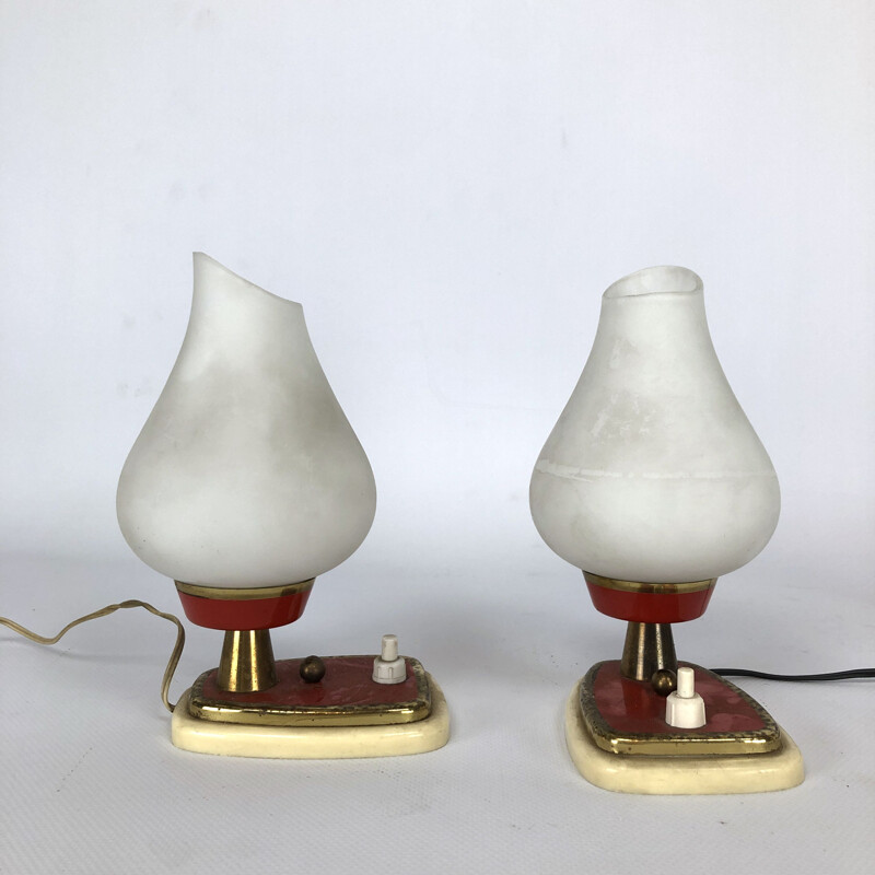 Pair of vintage lamps, Italian