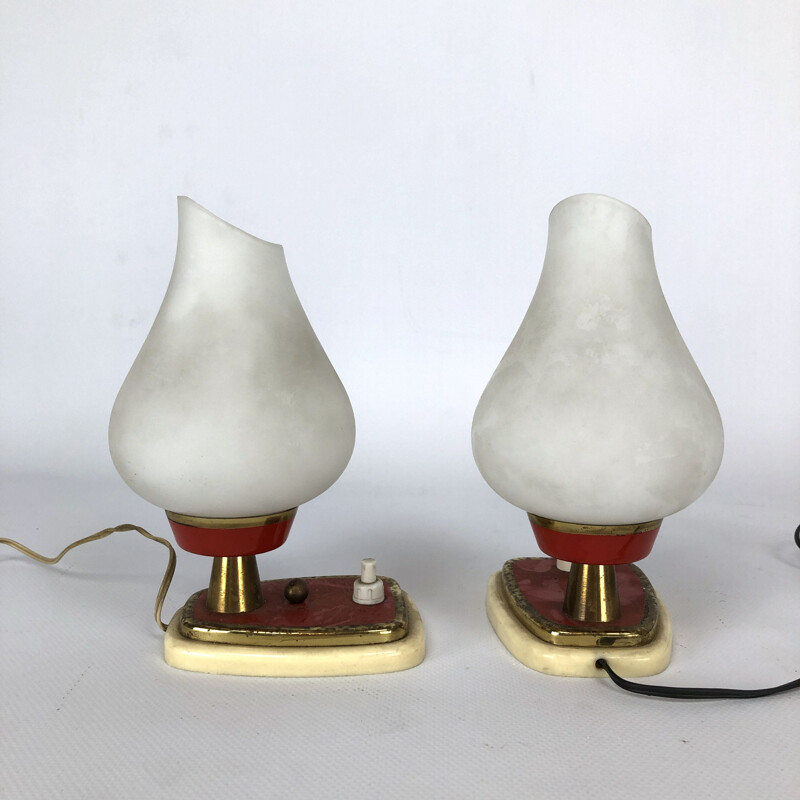 Coppia di lampade vintage, italiane
