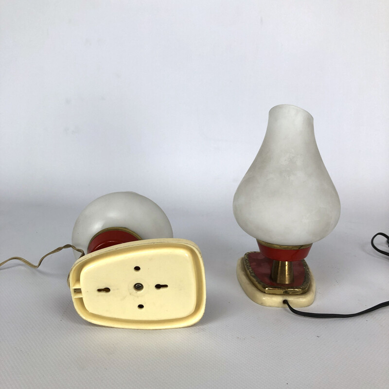 Pair of vintage lamps, Italian