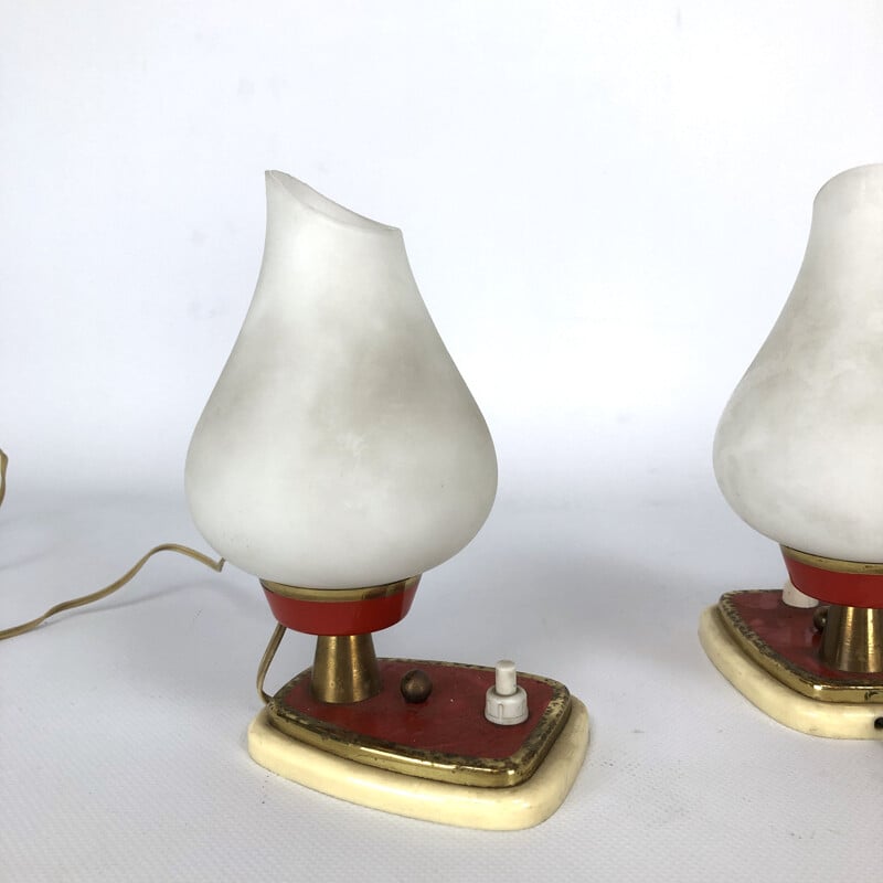 Coppia di lampade vintage, italiane