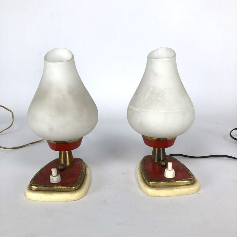 Vintage-Lampenpaar, italienisch